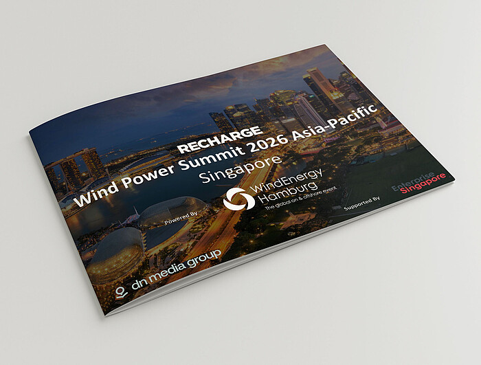 Event Brochure RECHARGE Wind Power Summit APAC 2026 Mockup/Title: Event Brochure RECHARGE Wind Power Summit APAC 2026